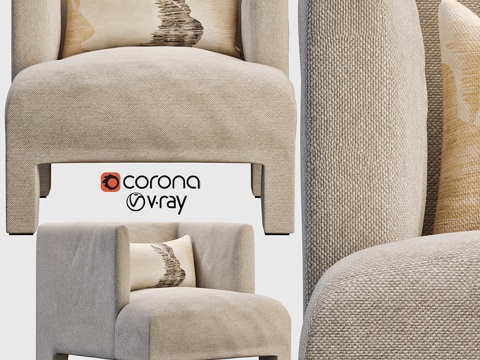  Mod扶手椅3d模型 