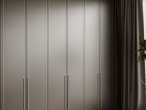 新中式衣柜 成品衣柜su模型