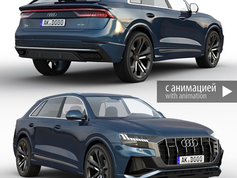  奥迪Q8 2019款3d模型 