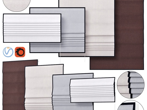  罗马帘 01   Backhausen   Venus3d模型 