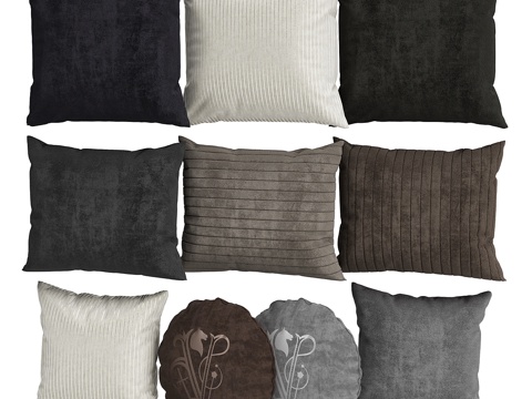  装饰抱枕 13d模型 