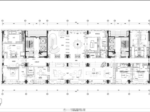 休闲会所平面施工图cad施工图