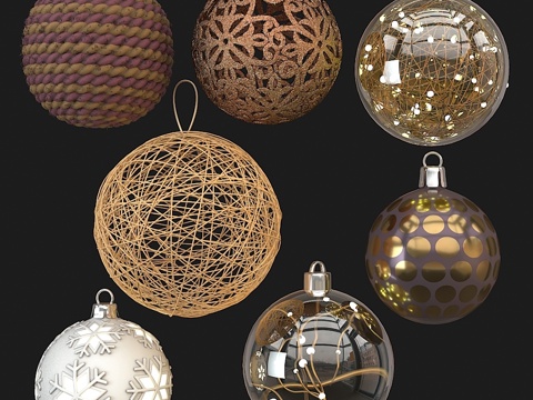  圣诞装饰品3d模型 