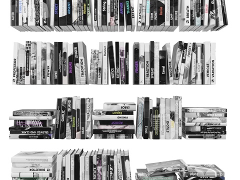  书籍（150册）2-2-6-13d模型 