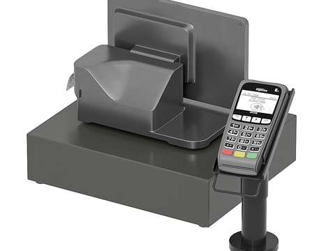  POS 收银机3d模型 