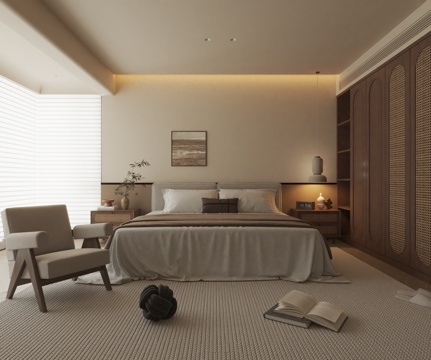  中古风卧室3d模型 