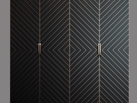  装饰艺术风格柜子 143d模型 