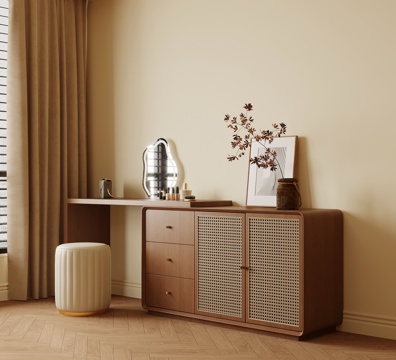 中古风梳妆台su模型