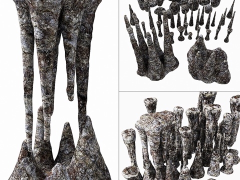  洞穴石3d模型 