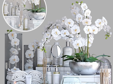  浴室装饰套装3d模型 