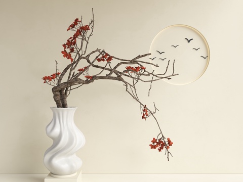 现代花瓶 异形花瓶 扭曲花瓶 装饰花瓶 花瓶摆件 现代花艺su模型