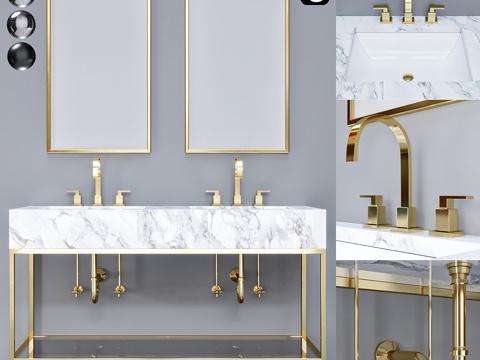  浴室家具 123d模型 