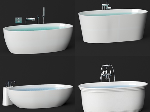  泳池水疗浴具套装3d模型 