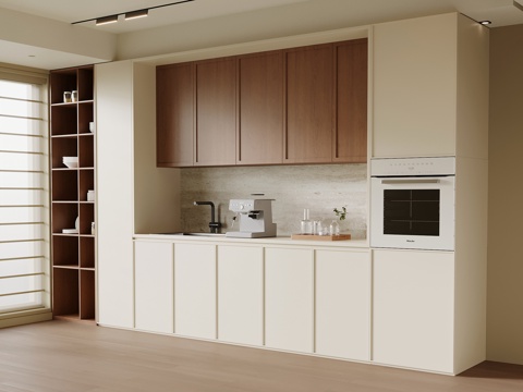 中古风餐边柜 备餐柜 橱柜3d模型