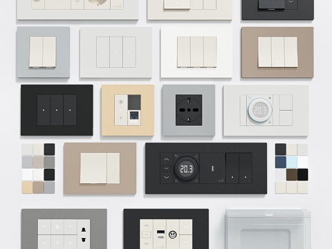  VIMAR Linea 开关插座3d模型 