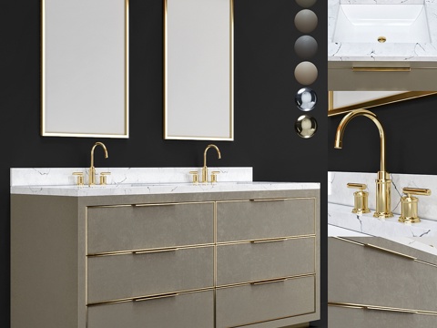  浴室家具 153d模型 