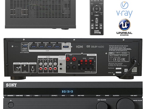  索尼AV接收器STR-DH590音响系统3d模型 