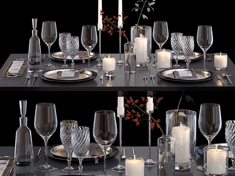  玫瑰果佐餐3d模型 