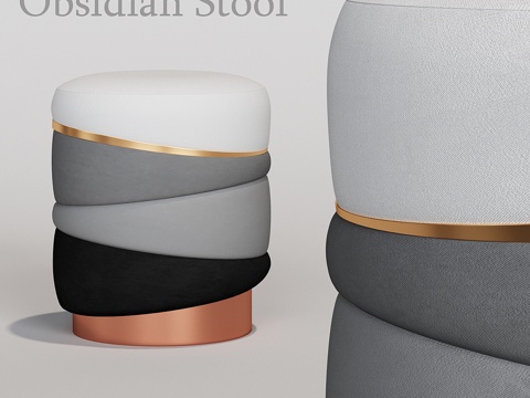  Muranti黑曜石凳3d模型 