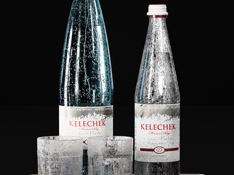  Kelechek 水瓶 木质托盘3d模型 