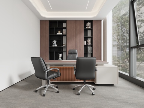  办公室  经理办公室3d模型 