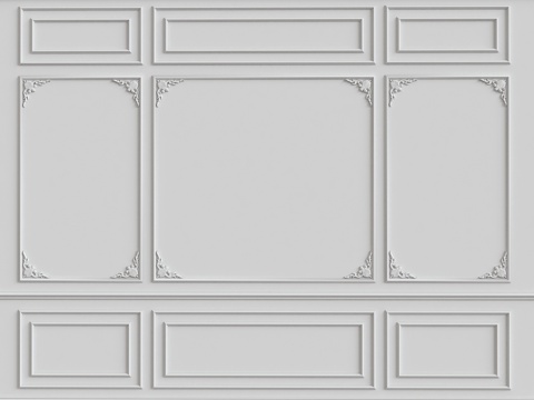  墙面装饰线条3d模型 