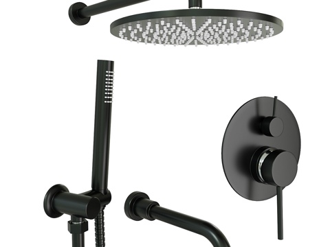  费拉莫利三合一淋浴套装3d模型 