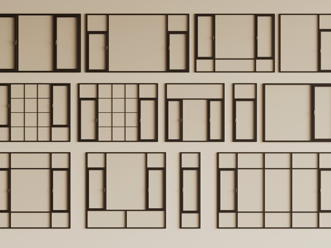 现代窗户3d模型