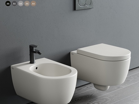  Ceramica Cielo Smile 壁挂式马桶3d模型 