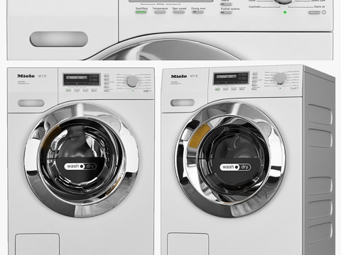  Miele_WTF130_WPM洗衣机3d模型 
