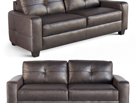  Coaster茉莉复合皮双人沙发3d模型 