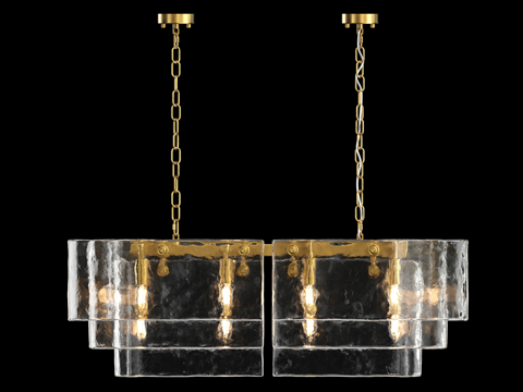  现代简约轻奢吊灯 吊灯 简约吊灯 餐厅吊灯 客厅吊灯 玻璃灯3d模型 