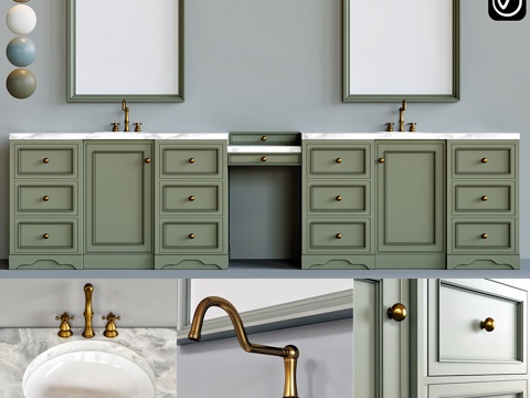  经典卫浴家具013d模型 