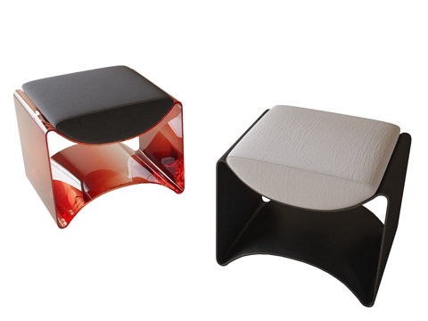 现代凳子 梳妆凳su模型