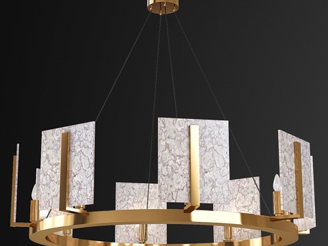  Halo烛台式吊灯3d模型 