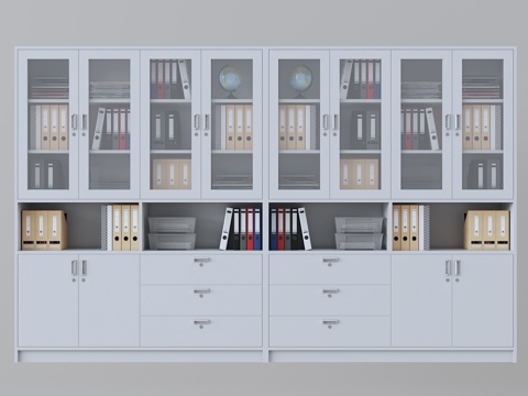  文件柜 铁皮柜 打印机3d模型 