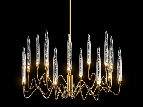  现代简约轻奢吊灯 吊灯 简约吊灯 餐厅吊灯 客厅吊灯 灯3d模型 