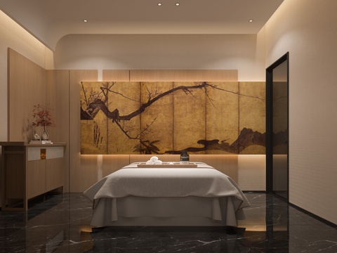  洗浴SPA按摩包间3d模型 