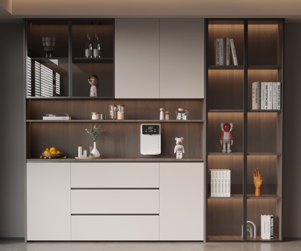  现代意式餐边柜 酒柜3d模型 