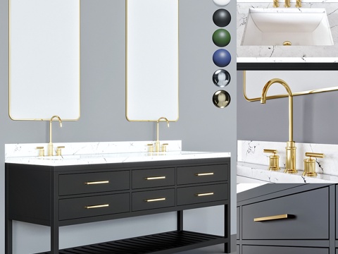  浴室家具 133d模型 