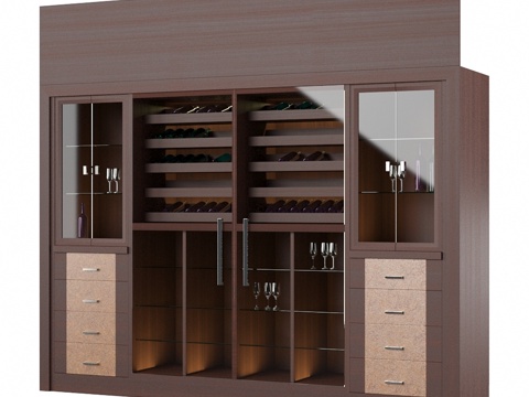  品酒柜3d模型 