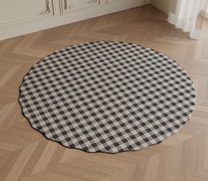 现代地毯 格子地毯3d模型