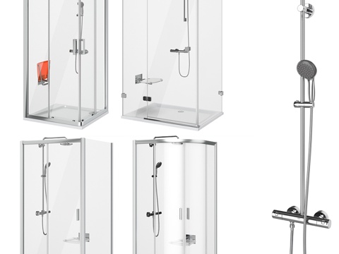  拉瓦克淋浴房套装633d模型 