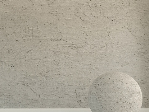  混凝土墙。老旧混凝土。1153d模型 