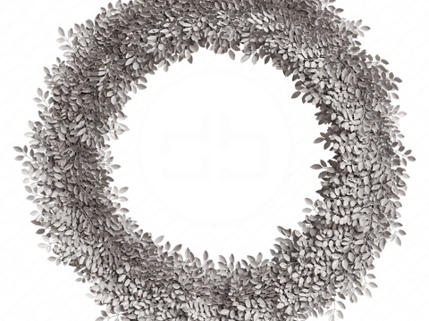  新年花环3d模型 