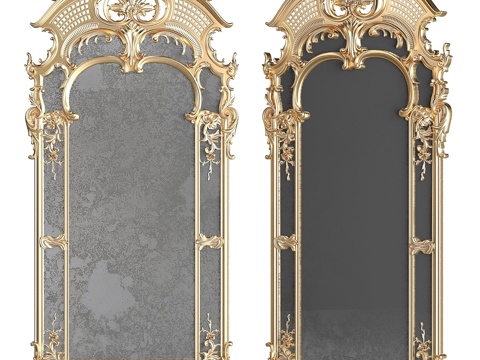  古典镜子23d模型 