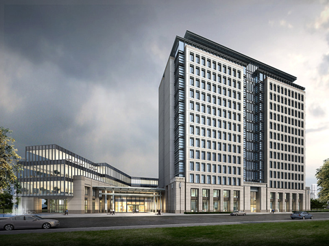 现代高层办公楼 写字楼建筑 商业综合体 企业总部大楼su模型