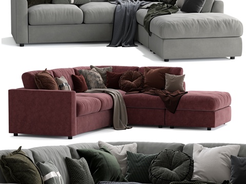  宜家维姆勒宜家维姆勒三人座3d模型 