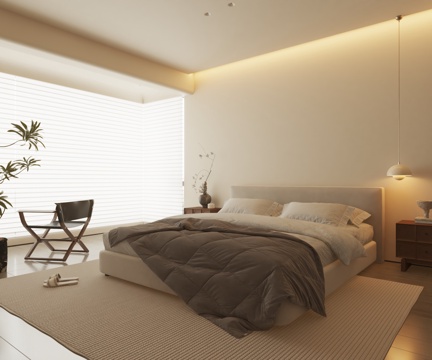  中古风卧室3d模型 