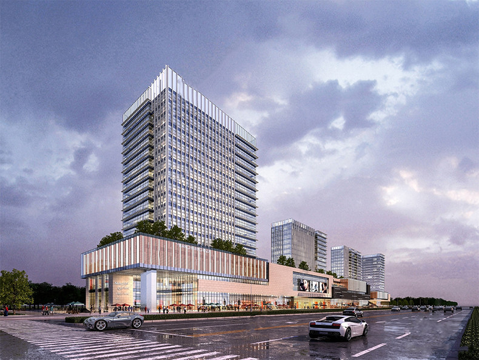 现代高层办公楼 写字楼建筑 商业综合体su模型